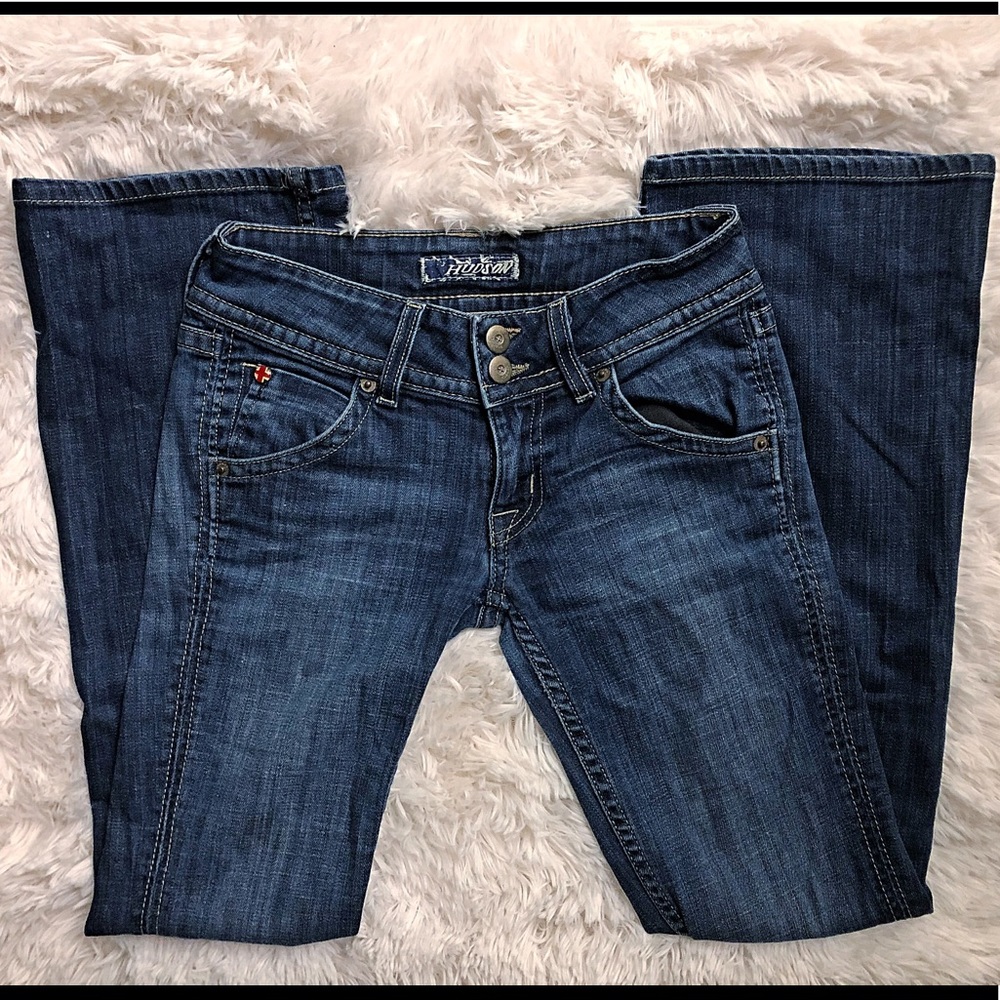 Hudson Medium wash low rise bootcut jeans